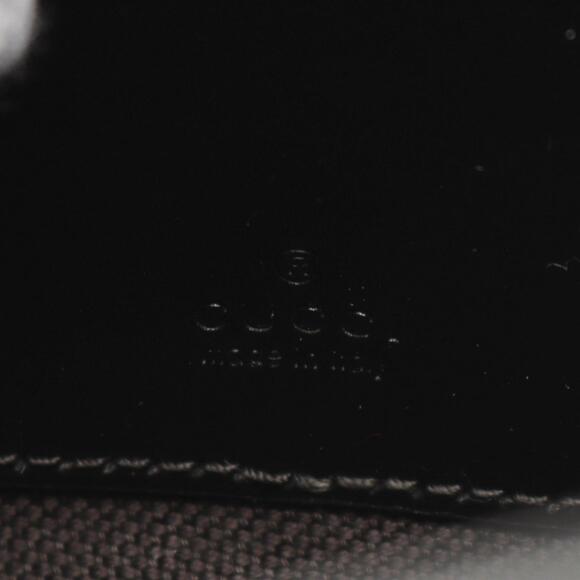 Gucci GG Supreme Super Shoulder Bag Canvas Leather Gray Black - Picture 4 of 4